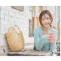 Fashion Women Summer Straw Bag Big Decorations Rattan Beach Tote Handbag Hand-woven Bags For Lady