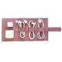 Handmade custom logo emboss cord organizer leather earbud holder