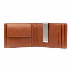 Christmas gift RFID crazy horse leather clip wallet with coin pocket