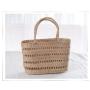 Straw Rattan Women Tote Bags Summer Beach Shoulder Handbags Fashion Hollow Hand Woven Seagrass Hand Woven Bags