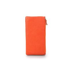 Women Top Grain Leather Wallet High Grade Fashion Long Bifold Purse