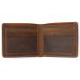 Vintage leather slim billfold custom men leather RFID wallet