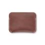 Personalized front pocket RFID vegetable tanned leather card holder with logo