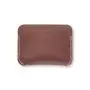 Personalized front pocket RFID vegetable tanned leather card holder with logo