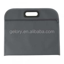 Gelory factory made durable polyester material,A4 size document, plastic handle zipper conference bag