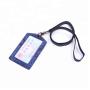 Snake skin leather business name tag ID badge card holder with lanyard