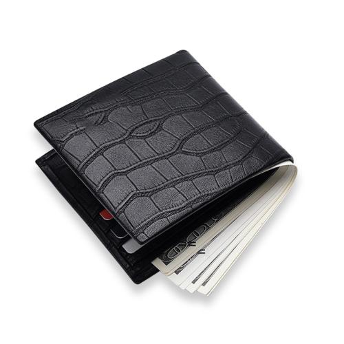 Crocodile leather genuine cowhide soft leather rfid card wallets cash slim wallets