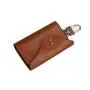 Personalised Cowhide Leather Key Purse With 6 Keychains Fancy Key Pouch With Card Holder