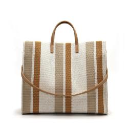 Promotional style canvas lady handbag with strap popular shoulder bag tote bag for women