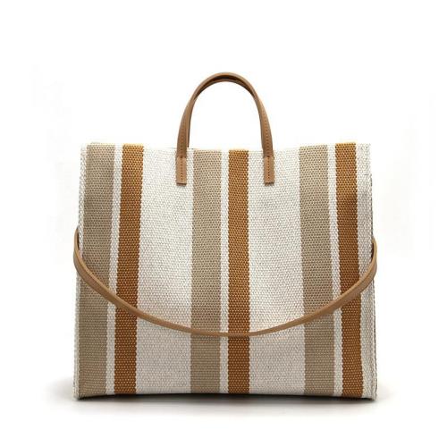 Promotional style canvas lady handbag with strap popular shoulder bag tote bag for women
