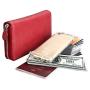 Long Style Zip Travel Passport Wallet Leather Phone Case Wallet Multi-slots Card Wallet