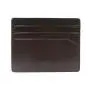 Custom logo Italian leather slim credit card holder RFID men leather card holder