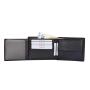 Trifold genuine leather men wallet RFID protection