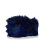 Long chain peacock blue winter evening bag lovely fluffy faux fur clutch bag