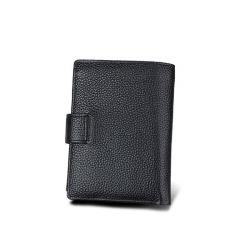Hot Sale Top Layer Cowhide Men's Wallet Vertical Style Short Tri-fold Purse