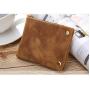 Vintage Crazy-horse Leather Zip Fastener Short Bi-fold Wallet For Men