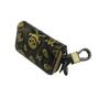 Fashion Real Cowhide Leather Car Key Pouch Unisex Zipper Car Key Bag With Car Key Ring