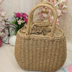 Wholesale Women Natural Chic Hand Woven Rattan Straw Handbags Handmade Summer Shopping Bags