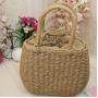 Wholesale Women Natural Chic Hand Woven Rattan Straw Handbags Handmade Summer Shopping Bags