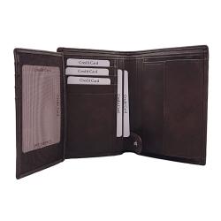 Nice Leather Trifold Mens Wallet RFID Blocking Wallet ID Window Travel Wallet