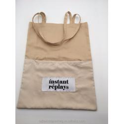 Cotton Suede Drawstring Tote Bag Shopping Bag With String
