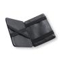 Nice leather magic card holder wallet money clip wallet with coin pocket and elastic band