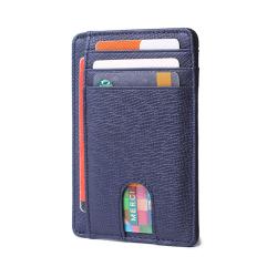 Slim Leather Cardholder Wallet for Men RFID Minimalist Credit Card