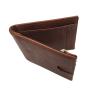 Newest design customized RFID PU leather money clip wallet with PVC window