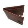 Newest design customized RFID PU leather money clip wallet with PVC window
