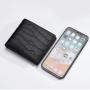 Crocodile leather genuine cowhide soft leather rfid card wallets cash slim wallets