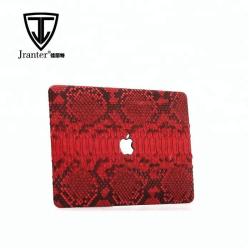 Luxury genuine snake skin leather case for Mackbook air cover 11" 12"13" 15"