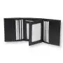 Extra capacity trifold RFID blocking wallets mens leather travel wallets