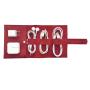 Handmade custom logo emboss cord organizer leather earbud holder
