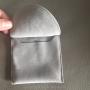 Grey Velvet Envelop Pouch With Flap