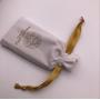 Biodegradable Custom Logo Printed Linen Fabric Drawstring Pouches for Jewelry Packing Jute Drawstring Bag