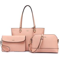 High Quality PU Leather Women Tote 3 PCS Bags Set Purse and Handbags Crossbody Ladies Hand Bags