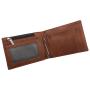 Newest design customized RFID PU leather money clip wallet with PVC window