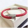 Best Sale Luxury Genuine Stingray Leather Stainless Steel Nail Bracelet