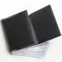 Extra capacity trifold RFID blocking wallets mens leather travel wallets