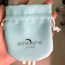 Thick Soft Turquoise Blue Microfiber Suede Jewelry Bag With Divider