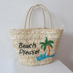 Summer Beach Handbags Women Large Tote Bag Rattan Straw Shoulder Handbag Stylish And Simple Women's Bags