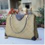Classic Straw Weaving Summer Beach Shoulder Bag Tote Handbag Rattan Shopping Bags Hand-woven Ethnic Bags