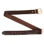 Italian Full Grain Cowhide Men Genuine Leather Belt with Brass Single Buckle