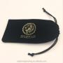 Promotional Black Velvet Bag With Gold Printing Logo