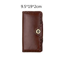 Vintage Manual Real Leather Male Transverse Style Wallet With Various Styles