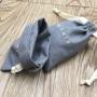 Customized Linen Grey Jewelry Drawstring bag , lavender sachet bag
