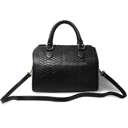 OEM ODM Jranter Luxury Customized Genuine Real Snake Skin  Leather Pillow Travel Gym Duffle Bags Handbags