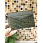 OEM ODM Latest new Modern Charming Customized Luxury Genuine Alligator Crocodile Skin Leather Business Credit Card Holder Wallet