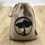 Natural Hemp Bag with ties, Simple Jewelry Small Gift Packaging Pouches 8.5cm*11.5cm