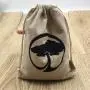 Natural Hemp Bag with ties, Simple Jewelry Small Gift Packaging Pouches 8.5cm*11.5cm